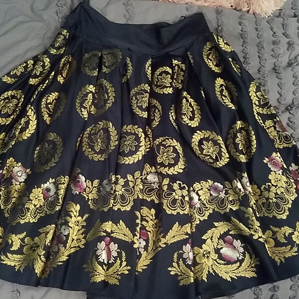 DKNY Navy Silk Skirt